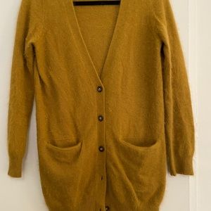 Madewell - Mustard Fuzzy Cardigan